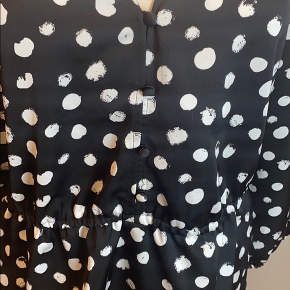 EUC J. Crew Polka Dot Peplum Blouse - Picture 3 of 9